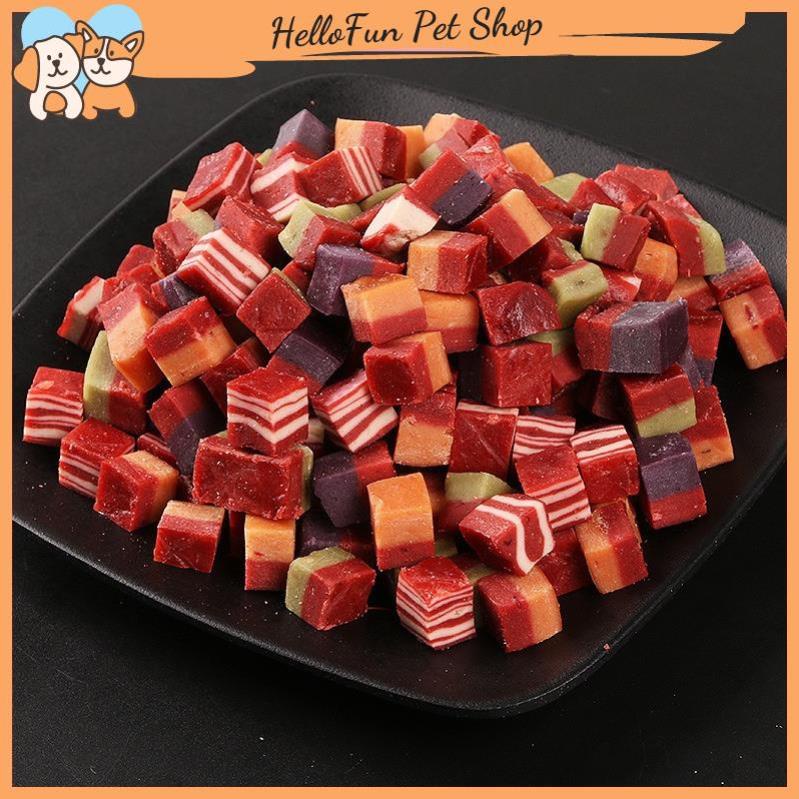 Thịt viên Meat Cube Hello Joy cho chó - Bánh thưởng viên thịt bò cho thú cưng (500g)