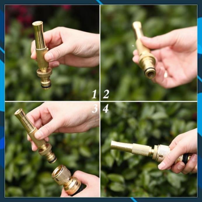 Vòi tưới cây rửa xe️️ Bộ dây vòi xịt nước rửa xe, tưới cây , tăng áp 3 lần, loại 15m 206587 cút sập, nối PE