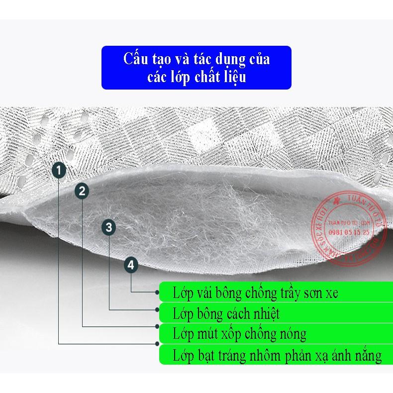 Tấm bạt chống nóng kính lái ô tô có tai bảo vệ gương