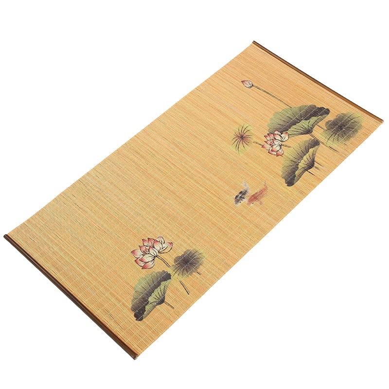 Chiếu tre , thảm tre trải bàn trà hoa sen 30x60 cm