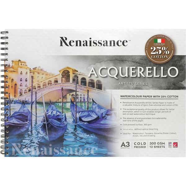 Tập Vẽ Artist A3 - 12 Trang 300gsm - Renaissance 308254