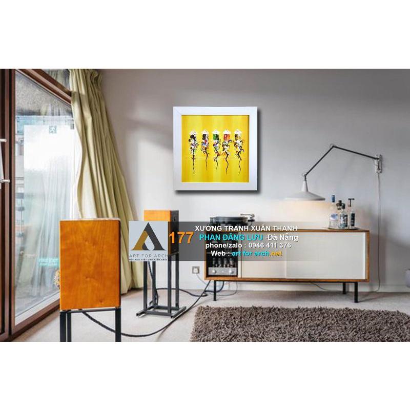 Tranh Cô gái đi xe đạp 40x40