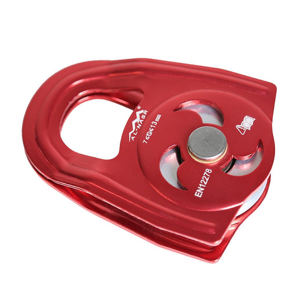 Aluminum Rescue Side Swing 36KN Pulley Bearing Trolley Rappel Device for Lifiting Rock Climbing Arborist Mountaineering Caving Rigging