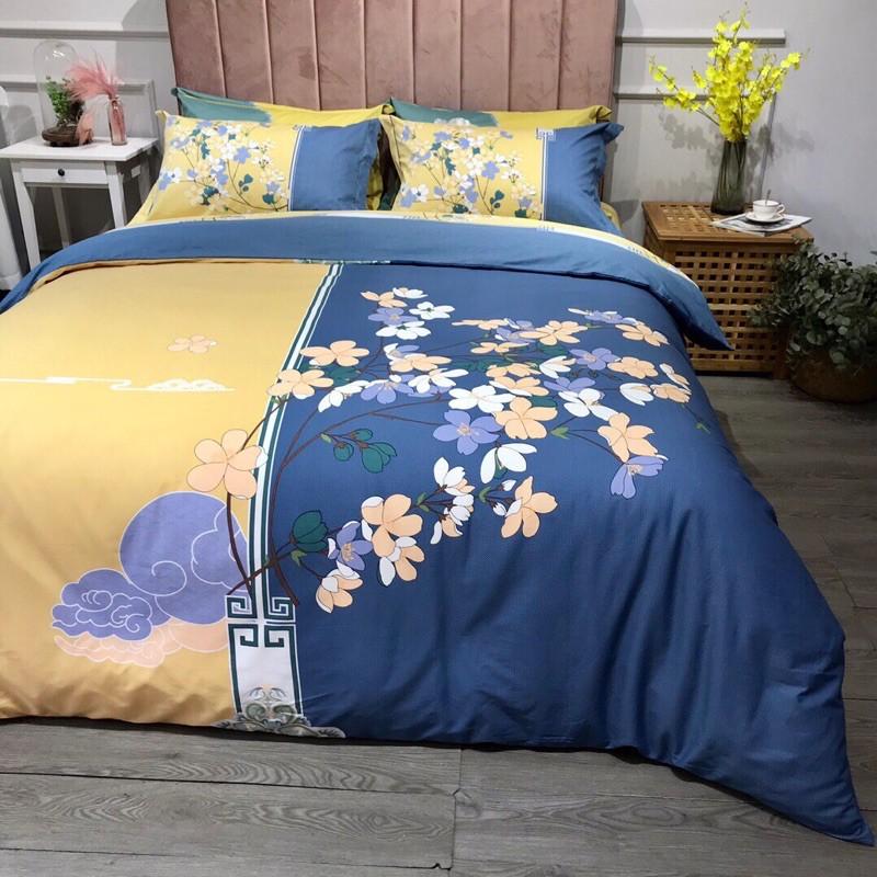 Bộ Chăn Ga Cotton Organic 100%cotton Hàng Nhập Khẩu Cao Cấp 4 Món