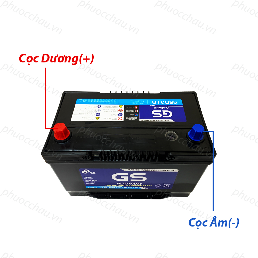 Bình Ắc Quy 12V-80Ah, Ắc Quy Ô Tô GS MF 95D31L/R