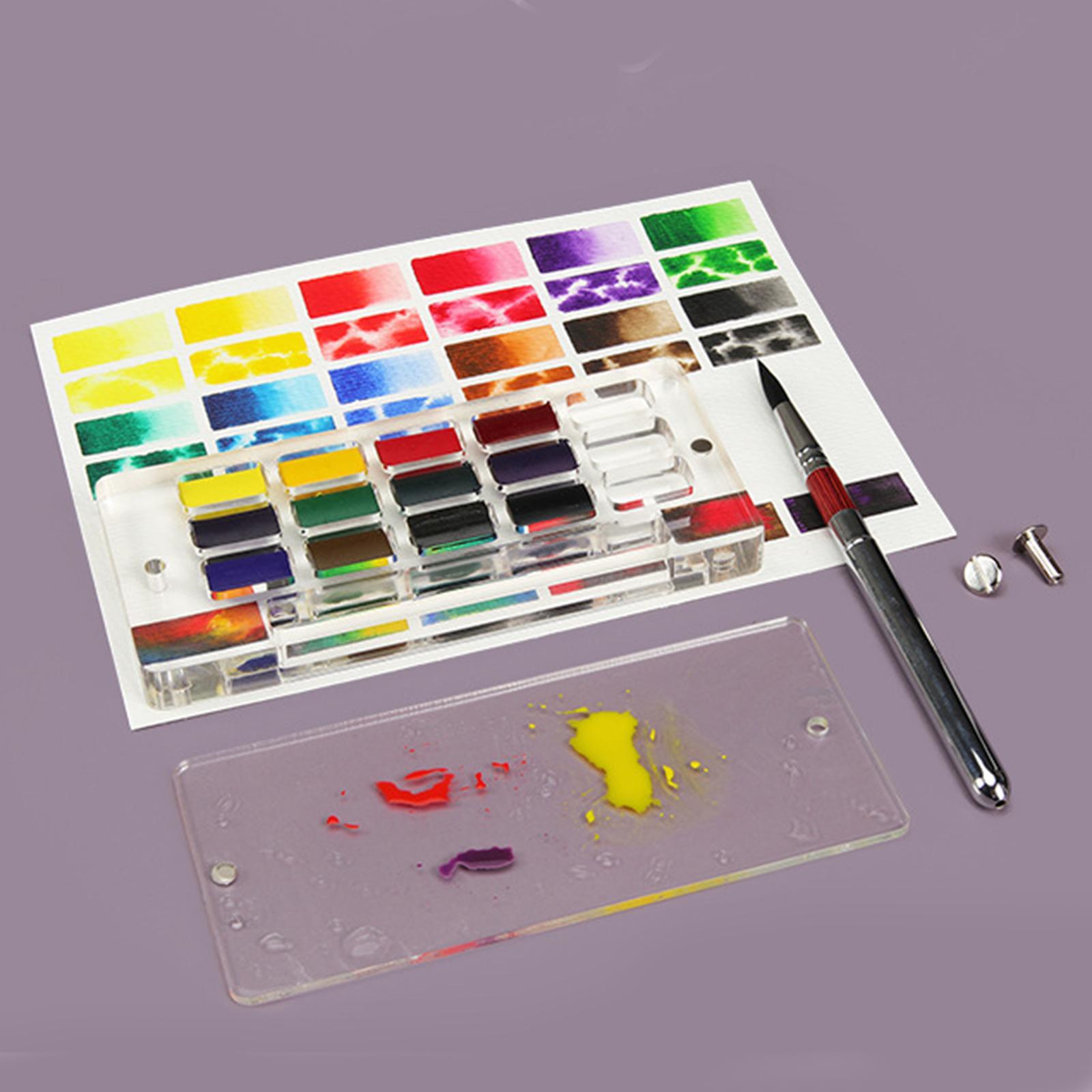 Empty Watercolor Storage Case Organizer Transparent Lightweight Accs