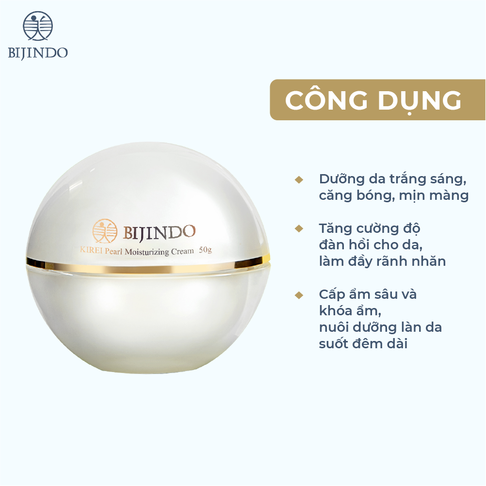 Kem Dưỡng Đêm Ngọc Trai BIJINDO KIREI Pearl Moisturizing Cream 50g