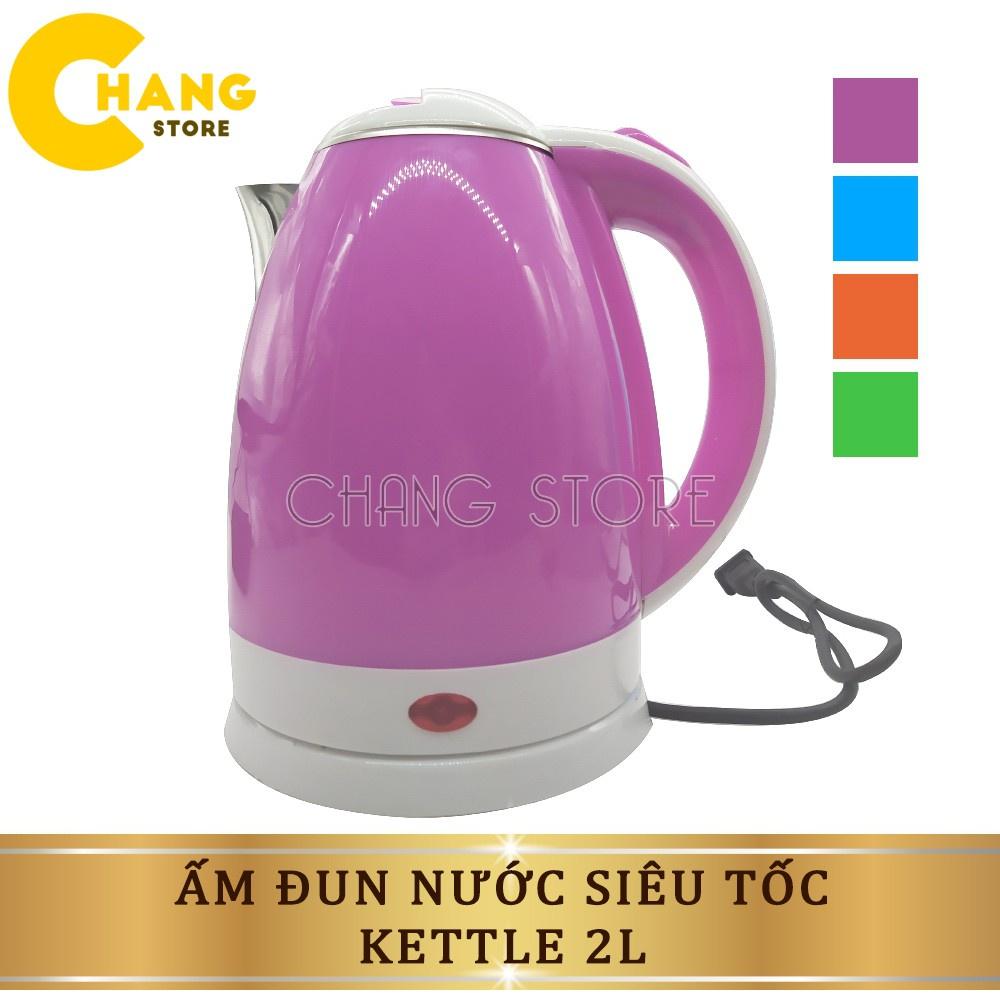 Ấm Đun Nước Siêu Tốc Kettle 2L Cao Cấp, An Toàn 2 Lớp Cách Nhiệt