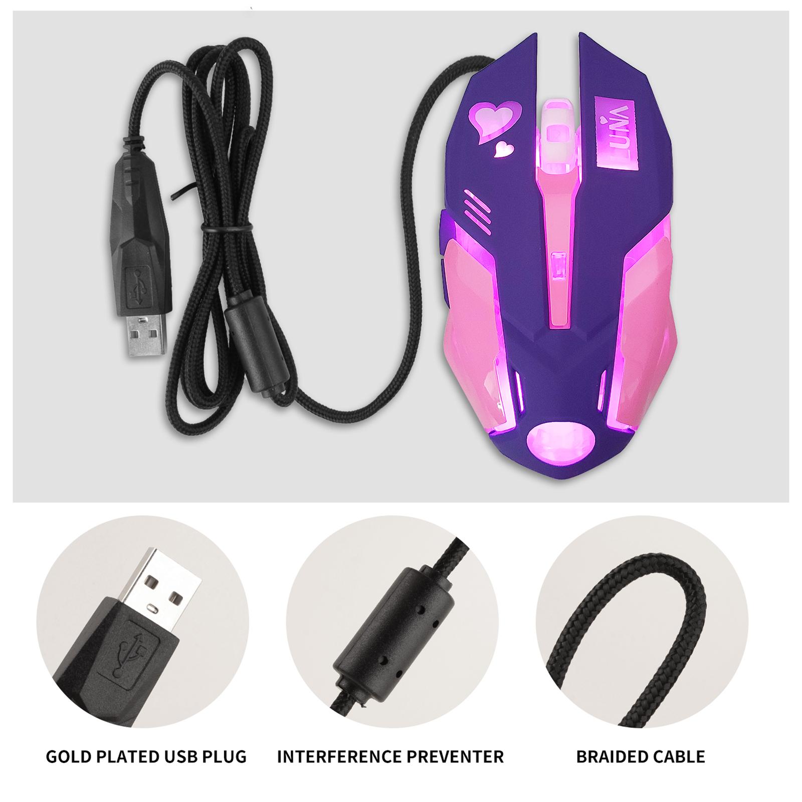 Đèn LED USB Quang Có Dây 2400Dpi Máy Tính Laptop Máy Tính 6 Nút Chuột Chơi Game Cho Chữ OX DVA Overwatch dropshipping