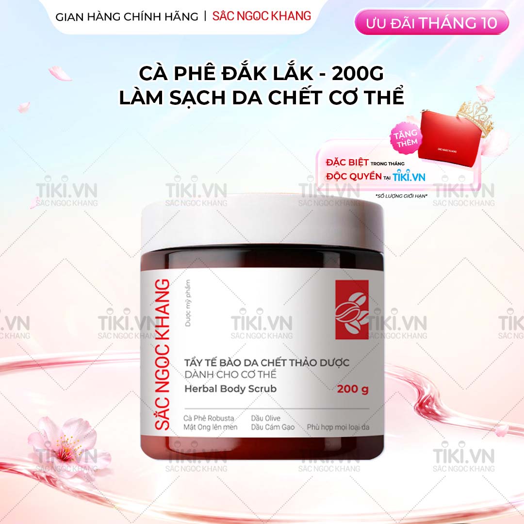 Tẩy tế bào da chết thảo dược dành cho cơ thể Sắc Ngọc Khang hũ 200g