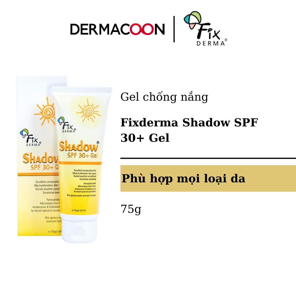 Gel chống nắng Fixderma Shadow SPF 30+ Gel 75g