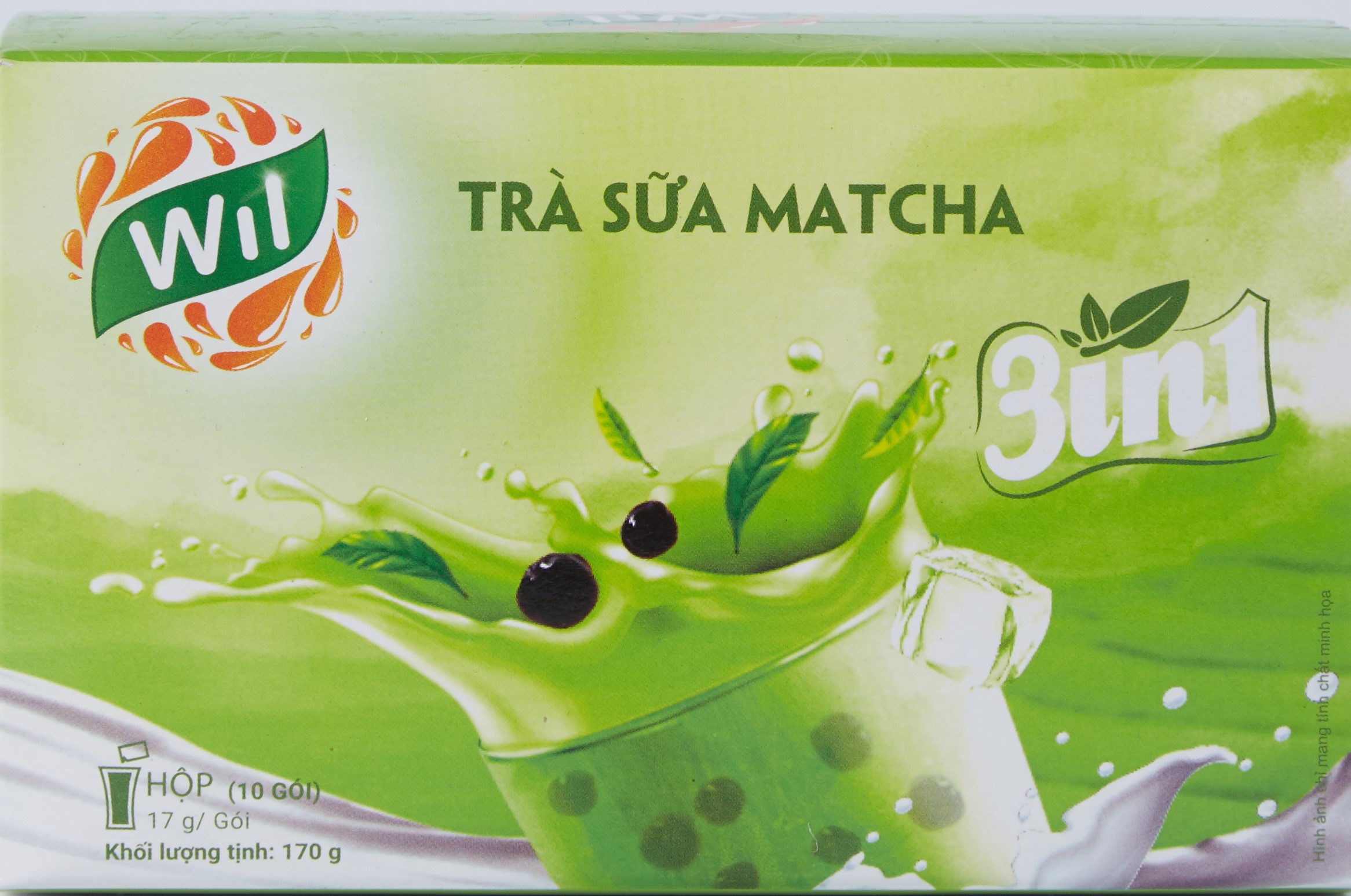 Trà sữa Matcha WIL_Trà hòa tan - Hộp 170g (17g*10 gói)