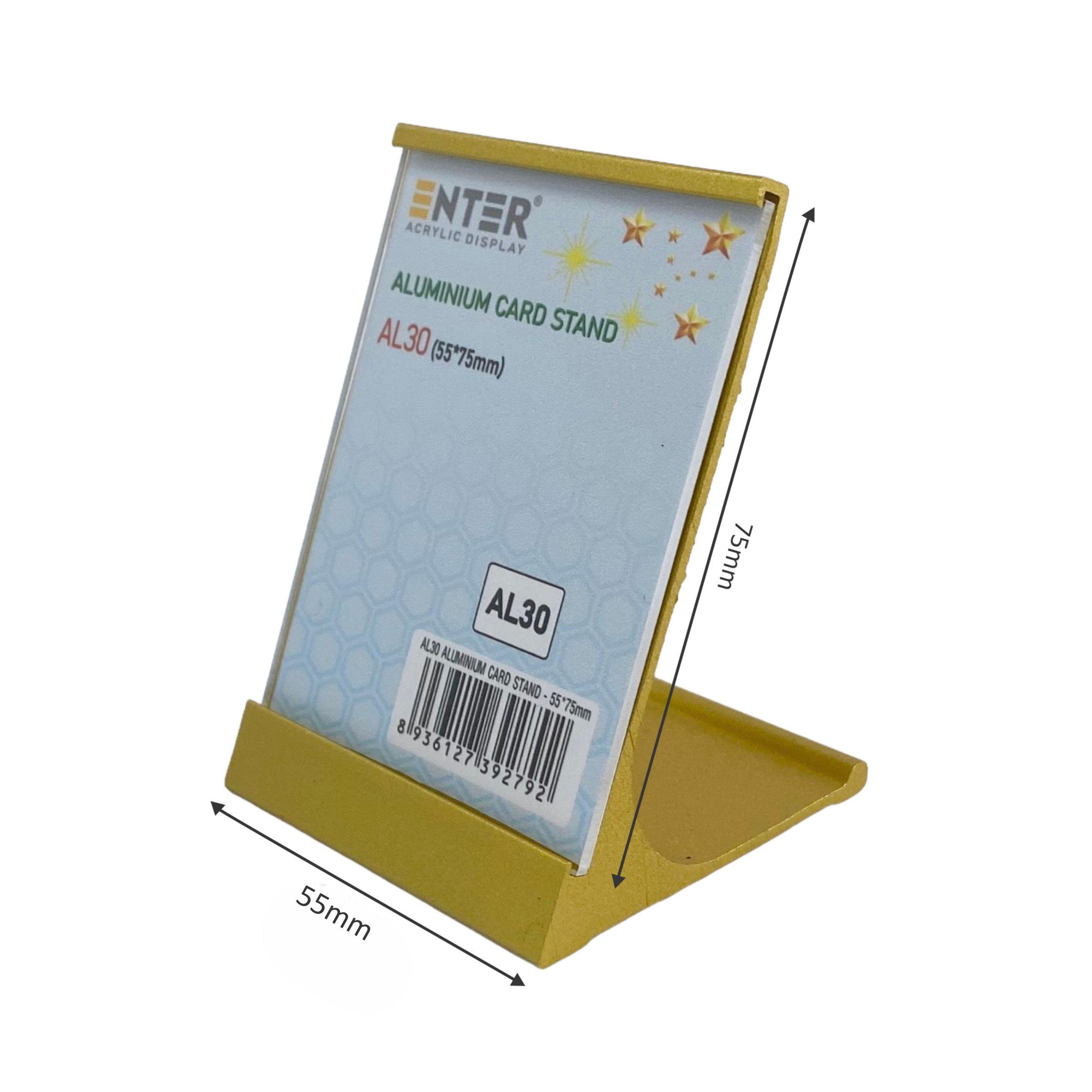 Bảng thông tin để bàn nhôm Enter AL30 55x75mm, Khung thông tin sản phẩm, Khung bảng giá, Kệ trưng bày để bàn