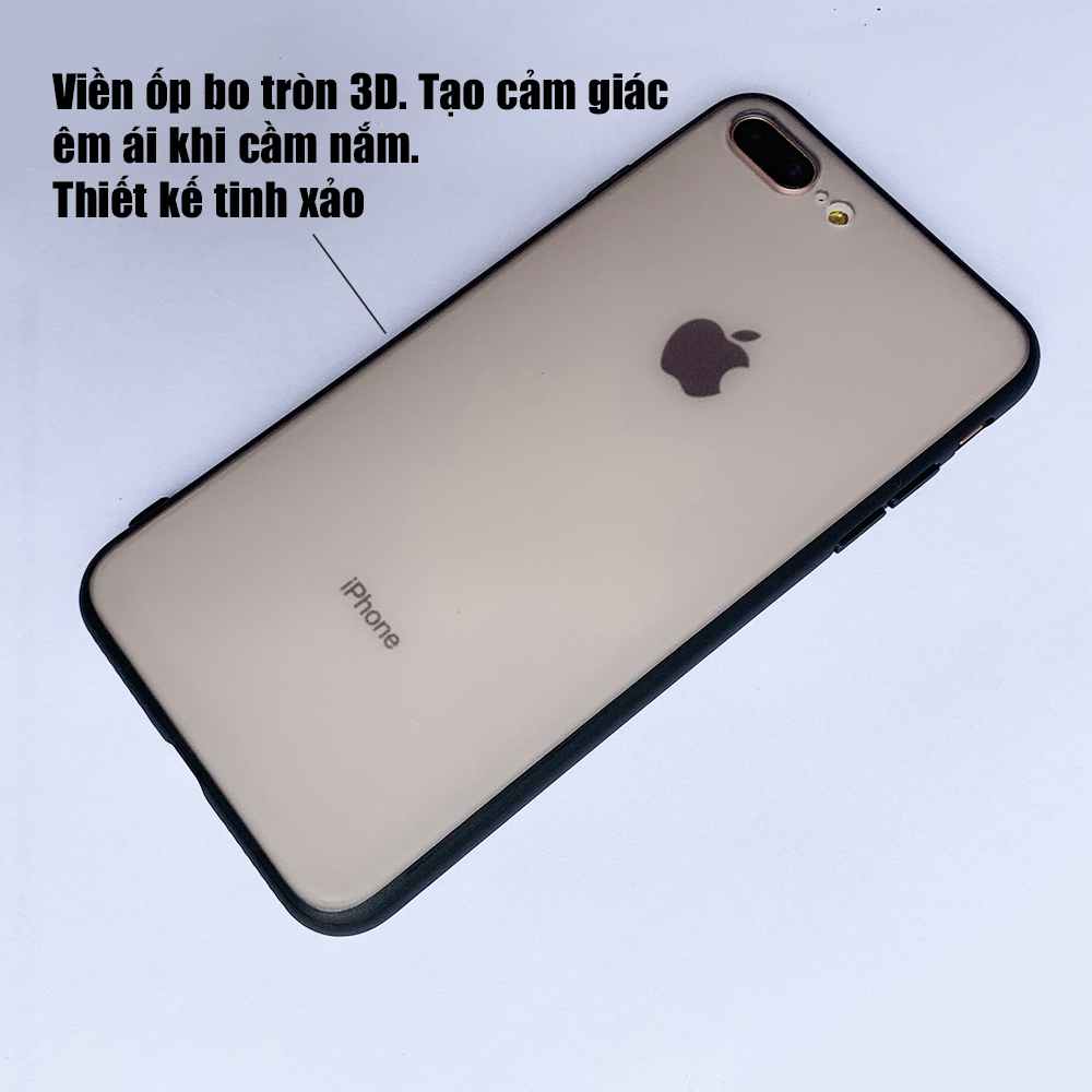 Ốp lưng viền dẻo đen sần cao cấp giành cho iPhone 7 Plus vs iPhone 8 Plus