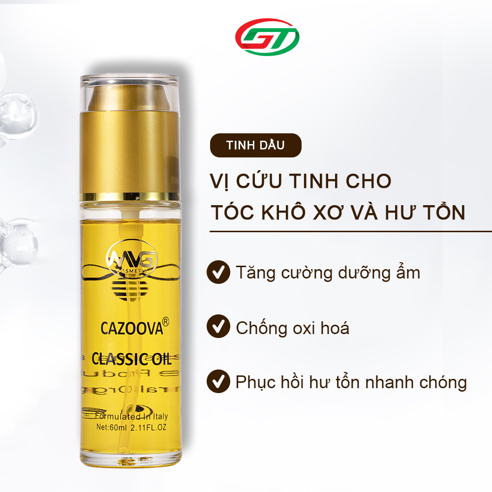 Dầu dưỡng tóc, cấp ẩm, chống oxi hoá, phục hồi hư tổn·Cazoova classic 60ml