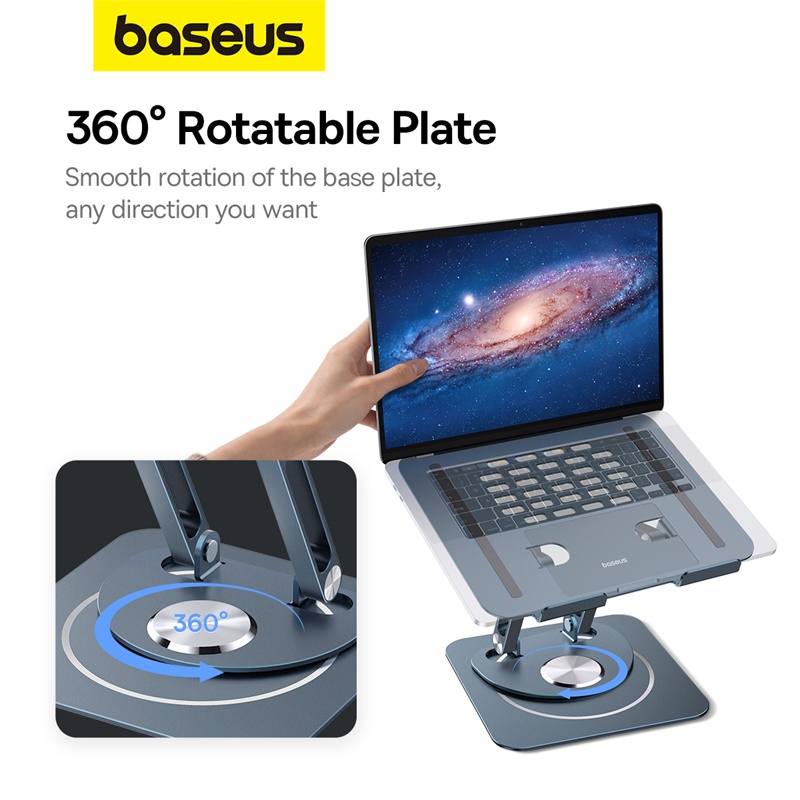 Đế Đỡ Laptop/Tablet Baseus UltraStable Pro Series Rotatable and Foldable Laptop Stand (Hàng chính hãng)