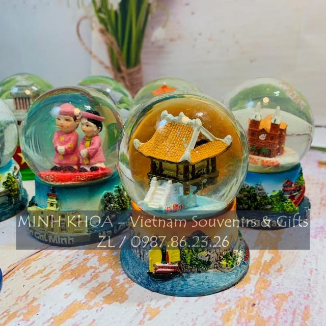 Quả Cầu Tuyết Pha Lê Biểu Tượng Việt Nam Quà Tặng Lưu Niệm - Vietnam Snow Globe