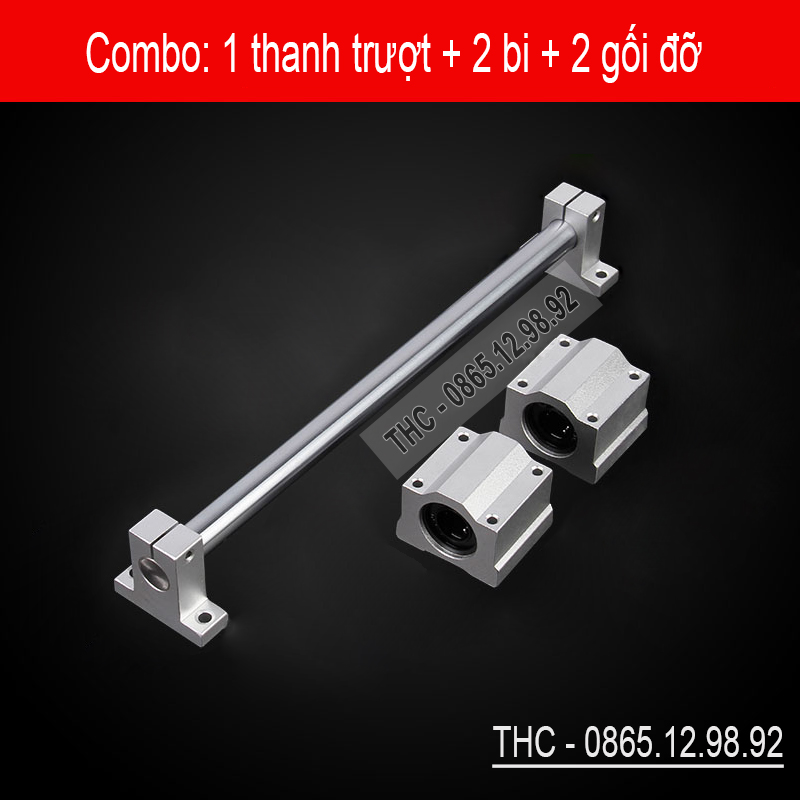 Bộ thanh ray trượt tròn phi 25mm