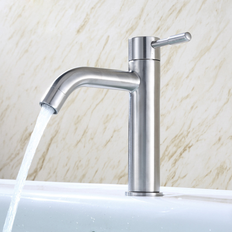 Vòi lavabo lạnh, vòi chậu rửa VHF2 cao cấp bằng hợp kim không rỉ phong cách hiện đại - Tặng 1 ống cao su non lắp vòi
