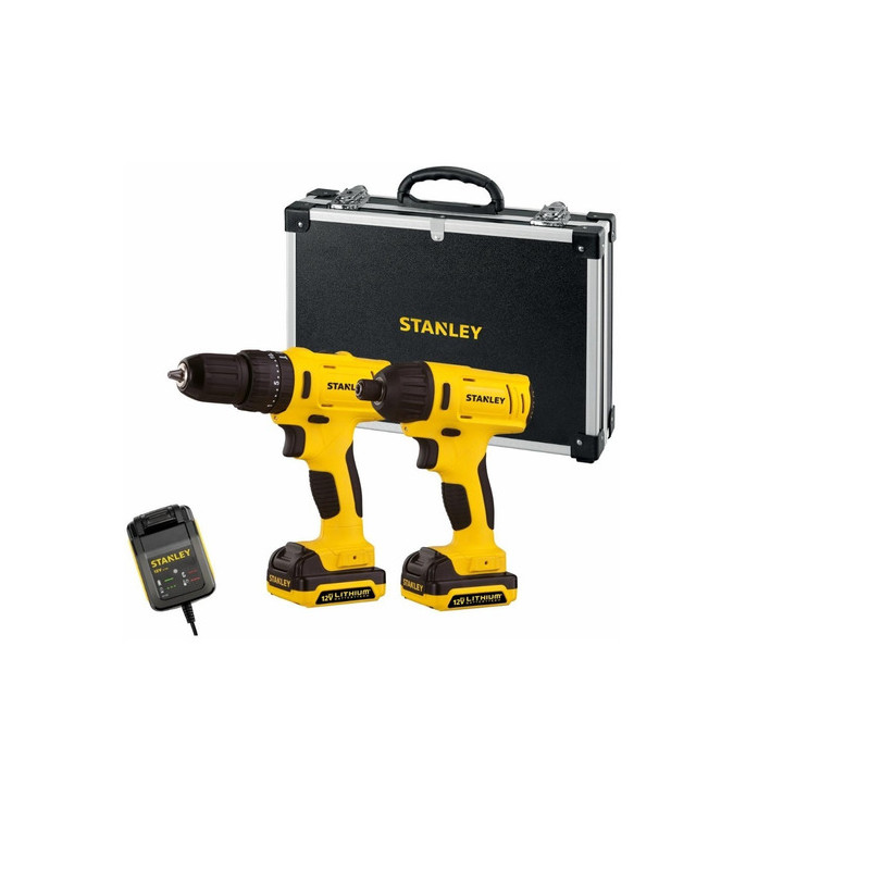 Combo Máy khoan động lực + Máy vặn vít dùng pin 12V Stanley SCHI121S2FK