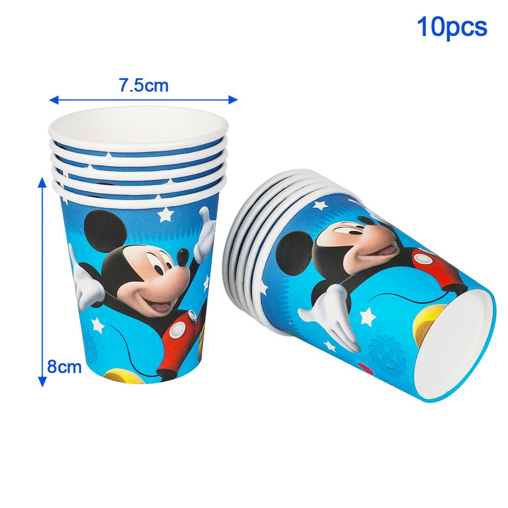 Xanh Dương Chủ Đề Mickey Mouse 83 Chiếc Trẻ Em Trang Trí Sinh Nhật Cưới Bữa Tiệc Sự Kiện Bộ Đồ Ăn Bộ