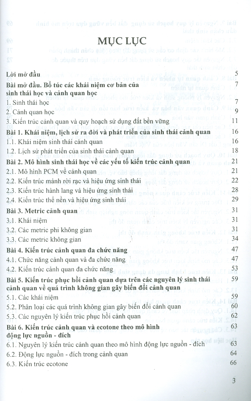 Cơ Sở Sinh Thái Cảnh Quan Trong Kiến Trúc Cảnh Quan Và Quy Hoạch Sử Dụng Đất Bền Vững