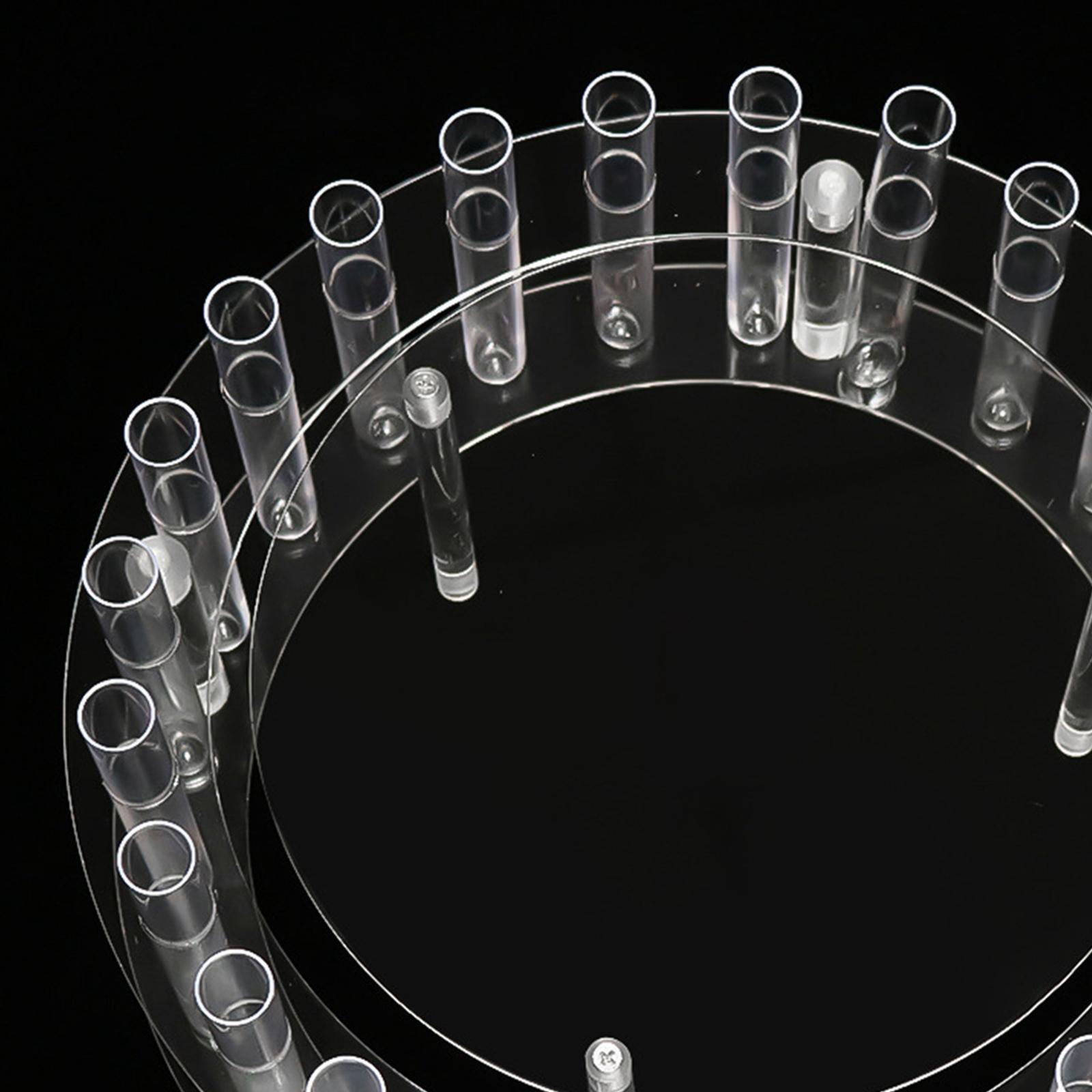 Acrylic Fillable Cake Stand Clear Cake Riser Cylinder Cake Holder Cake Pillars Round Display Stands for Celebration Wedding Party