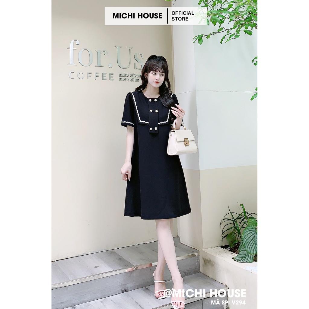 Đầm Suông Freesize Thiết kế V294 MICHI House Váy Dáng Xuông Chữ A Form Rộng Mặc Bầu Xinh