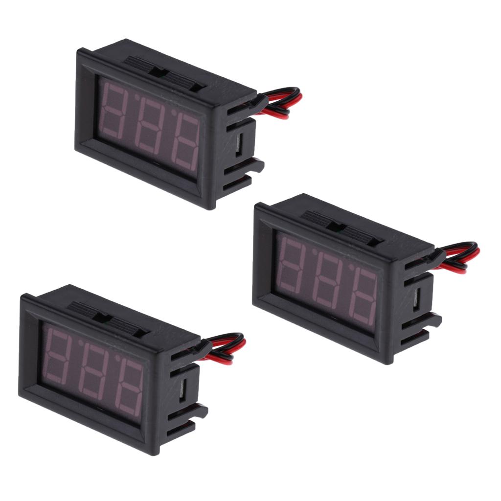 3x Mini DC 4.5-30V 0.56'' Digital Voltmeter LED Display Panel Voltage Meter