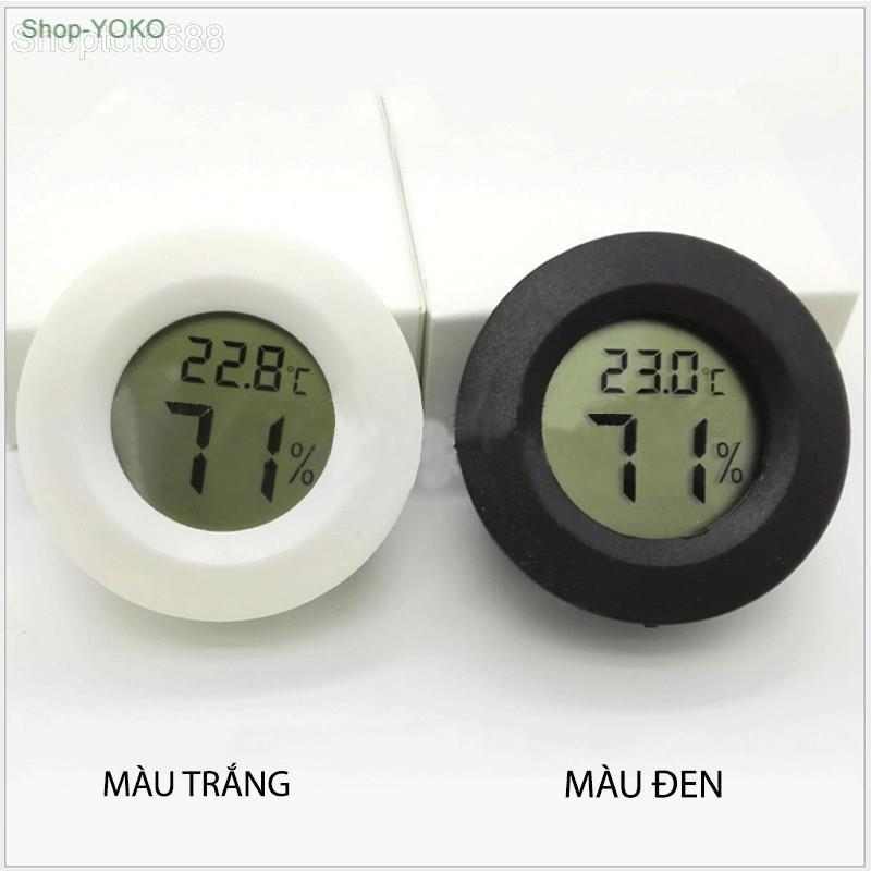 Nhiệt kế hiển thị nhiệt độ và độ ẩm kỹ thuật số hình tròn