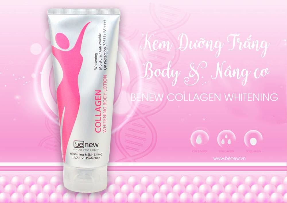 Kem dưỡng trắng da body &amp; nâng cơ BENEW COLLAGEN WHITENING BODY LOTION ( 200ml )