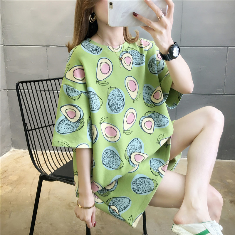 Áo Thun Nữ Form Rộng Họa Tiết Hình Quả Bơ Chất Vải Siêu Thoáng Mát Nhiều Màu Lựa Chọn