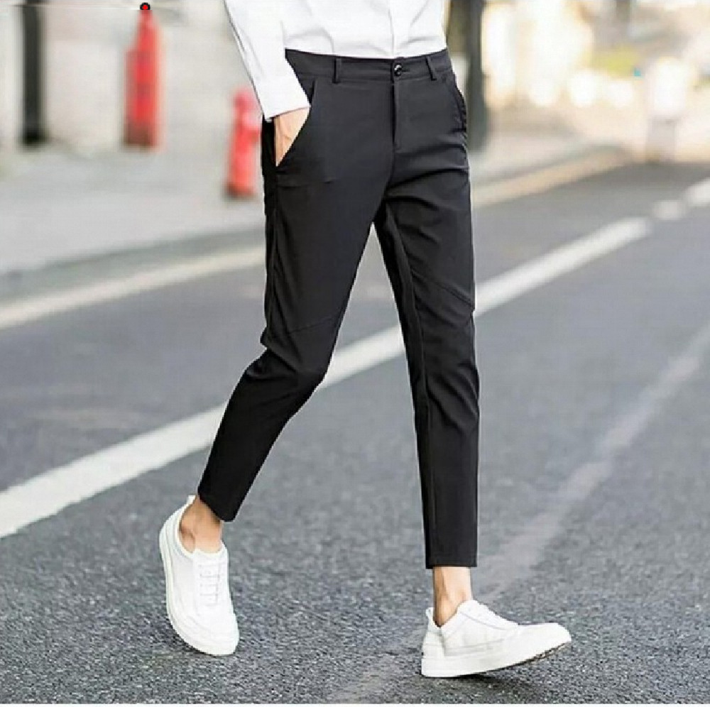 Quần âu nam dáng ôm co giãn nhẹ quần tây nam dáng ôm cao cấp - Đen - Size 31