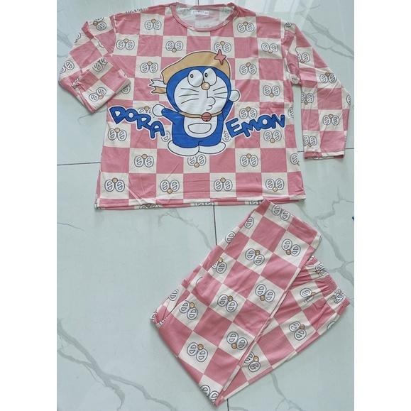 Đồ ngủ nữ, đồ bộ mặc nhà Quảng Châu, thun cotton thoáng mát, hoạ tiết hoạt hình dễ thương