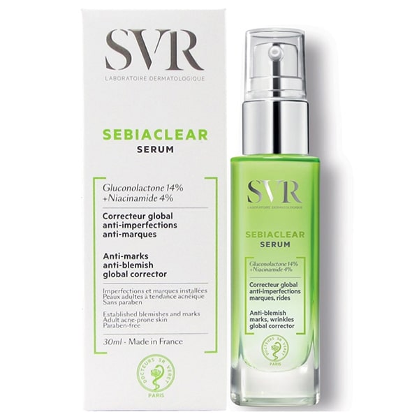 SVR Sebiaclear Serum 30ml - Tinh Chất Làm Giảm Mụn, Mờ Vết Nám, Chống Nhăn, Thông Thoáng Lỗ Chân Lông