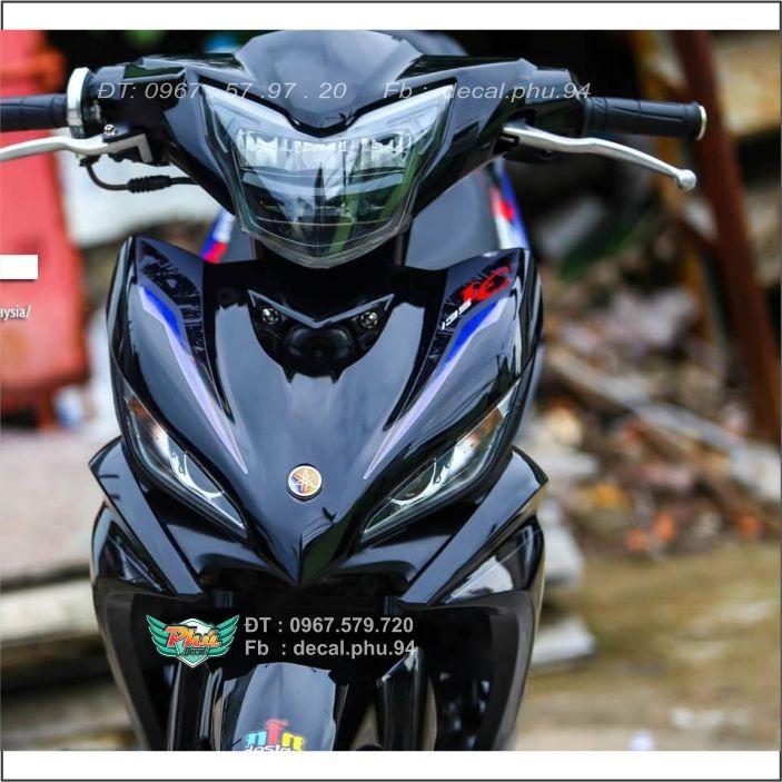Tem Exciter 135 Lc đen xám xanh