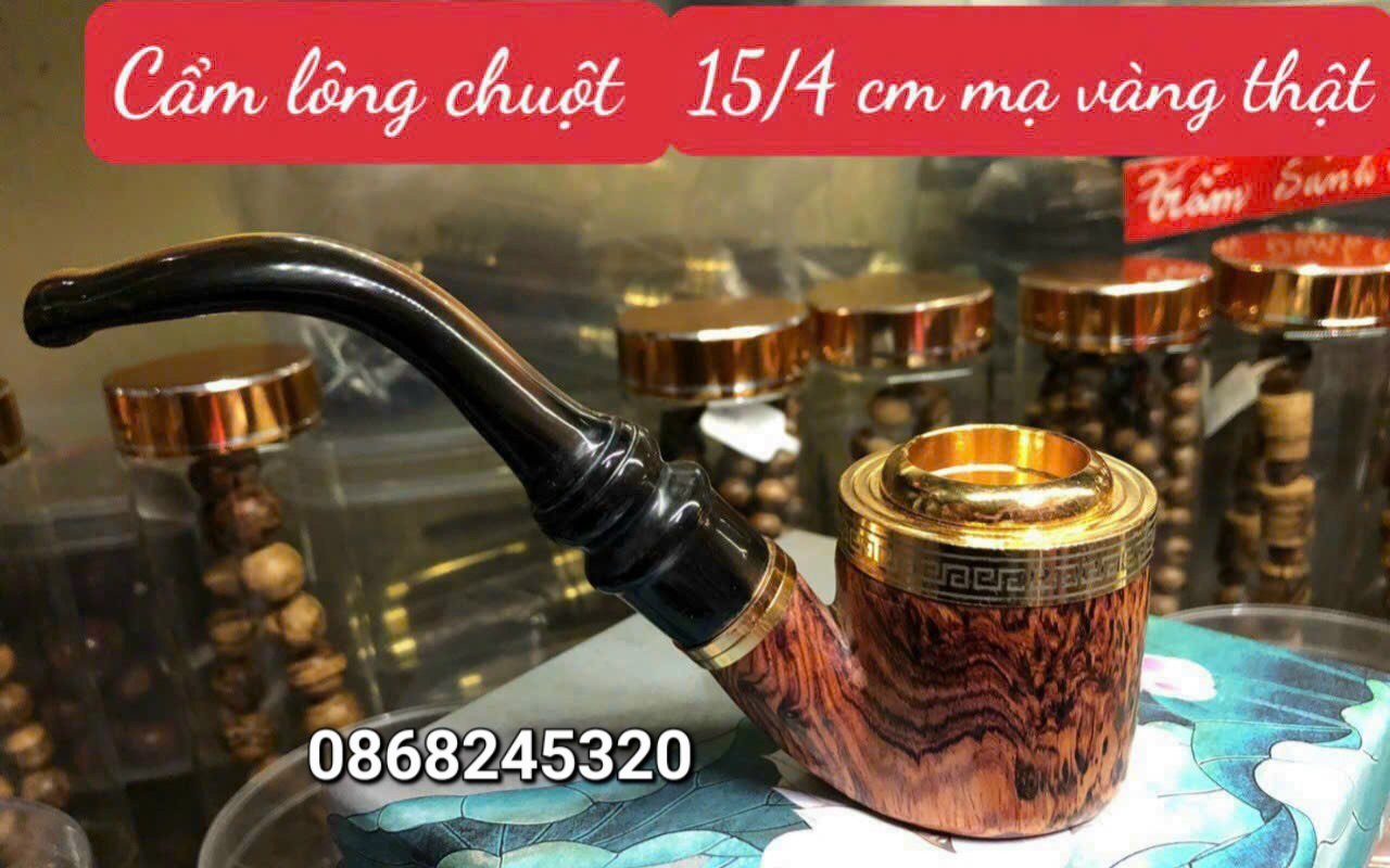 Tẩu hút thuốc sì gà phong cách lịch mã đẳng cấp kt 15×4cm 