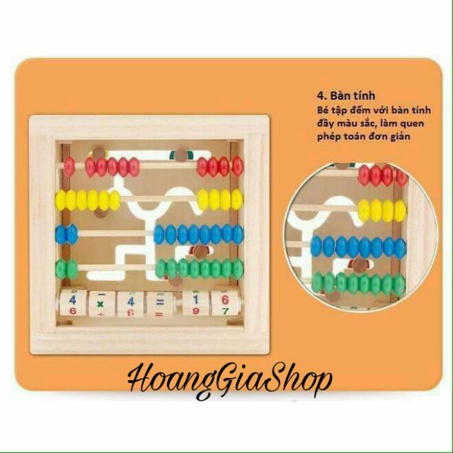 Bộ 5 chức năng học luồn hạt, mê cung, thả hình, bàn tính và đồng hồ học giờ