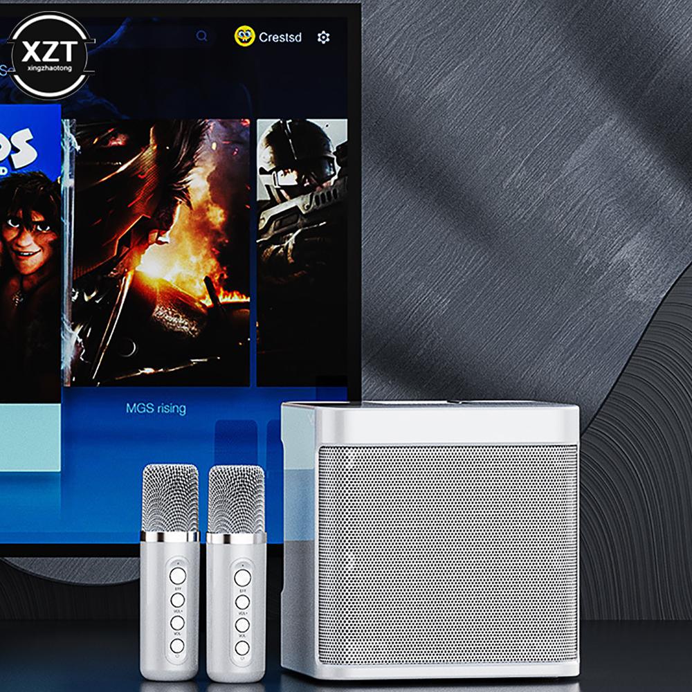 Micrô không dây mini di động mới Loa nhỏ tương thích Bluetooth Âm thanh Micrô tất cả trong một dành cho bữa tiệc gia đình Karaoke ngoài trời Màu sắc: Đen