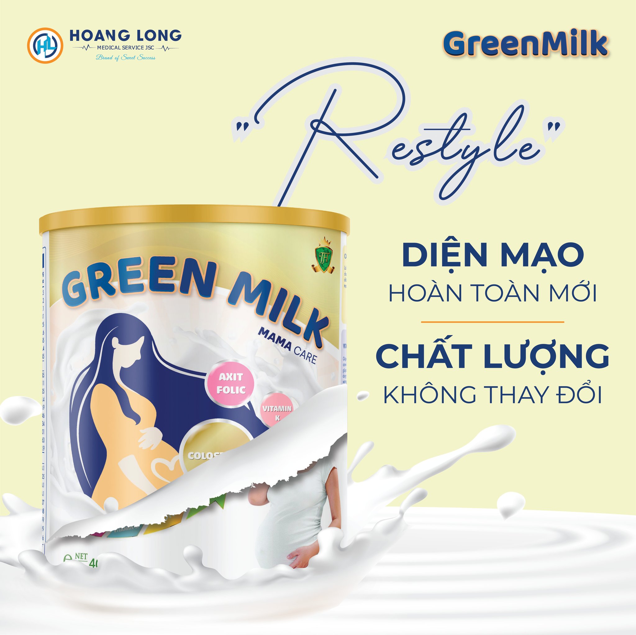 Combo 2 Lon Sữa Non Cho Mẹ Bầu GreenMilk Bổ Sung Canxi Dinh Dưỡng Thai Kỳ