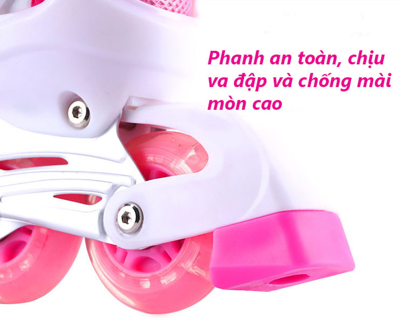 Giày Patin Có Đèn Led 8 Bánh Thời Trang - Tặng đầy đủ mũ bảo hiểm, phụ kiện chơi và đồ bảo hộ