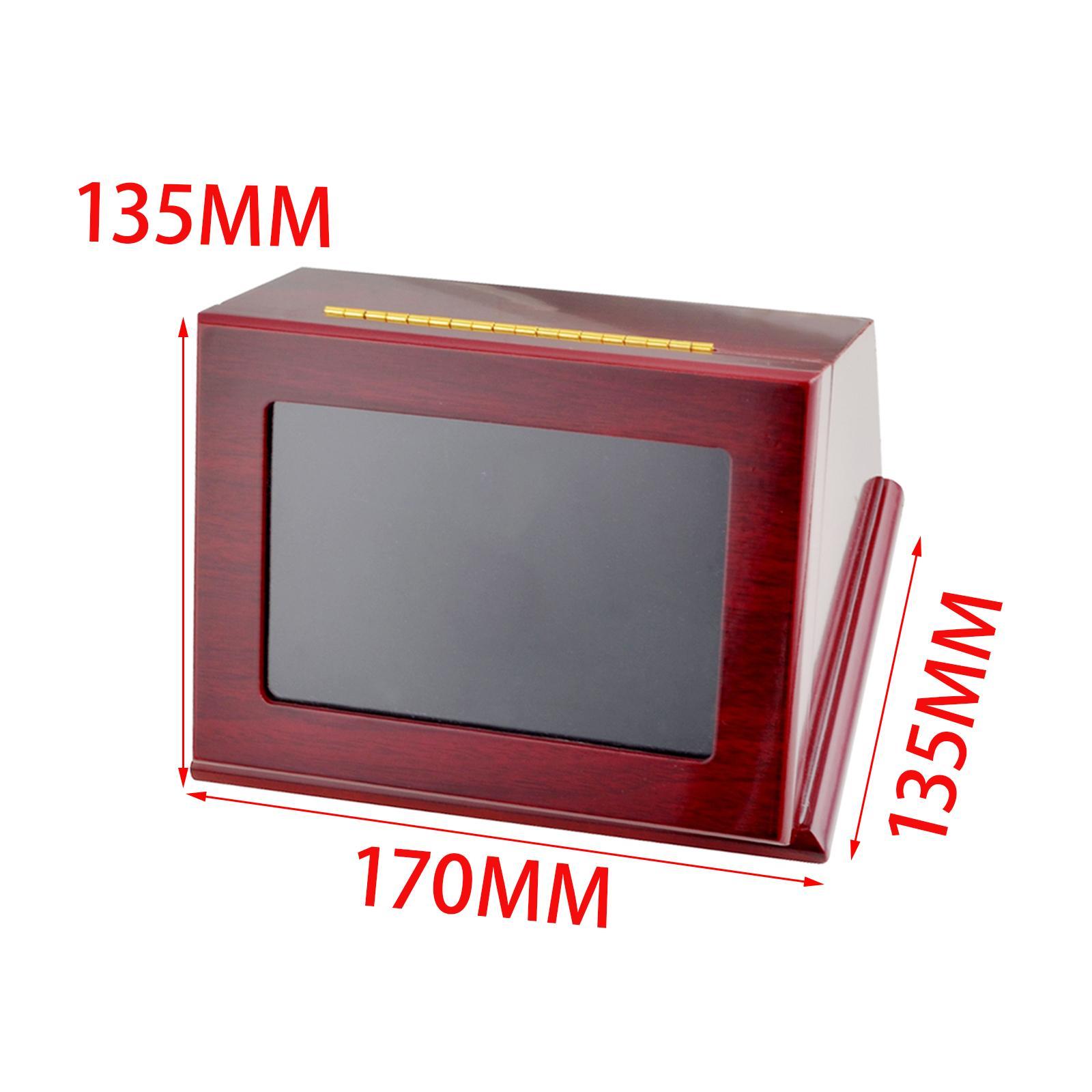 Golf Ball Display Case with Transparent Window Wood Golf Ball Storage Box