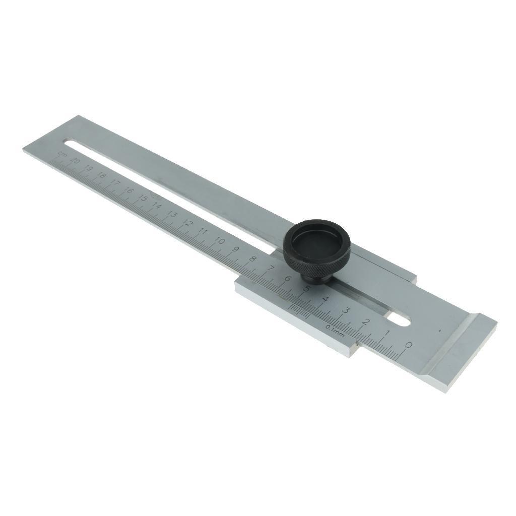 0.1mm Precision Parallel Ruler Marker Marking Gauge Line Ruler 0-200mm Woodworking