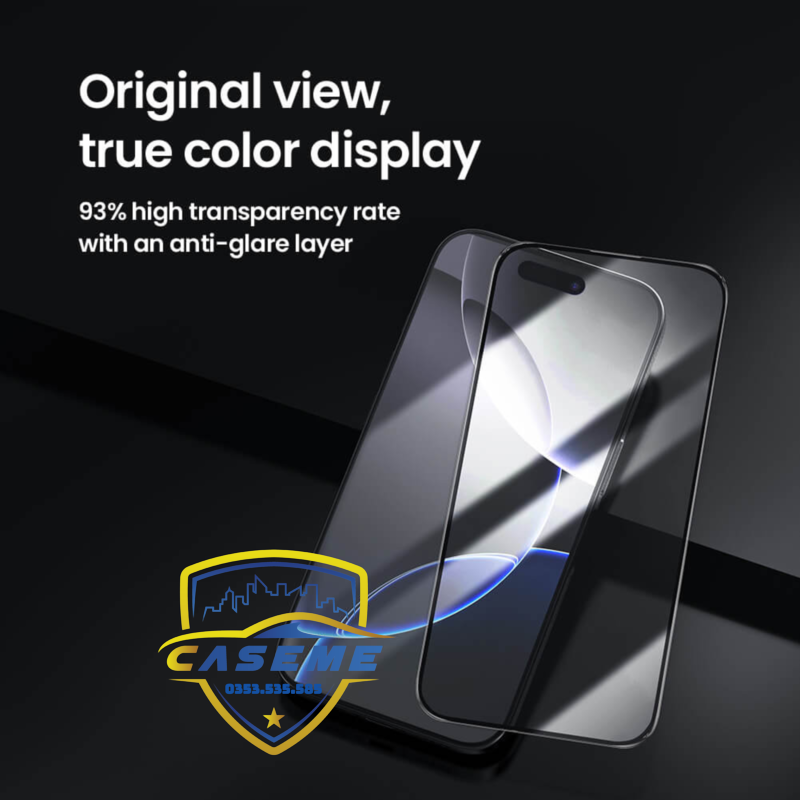 Kính cường lực cho iPhone 16 Pro Max, iPhone 16 Pro, iPhone 16 Plus, iPhone 16 hiệu NillkinAmazing CP+ Pro full màn hình, chống vân tay, chống vỡ, chống xước cao cấp - Hàng chính hãng