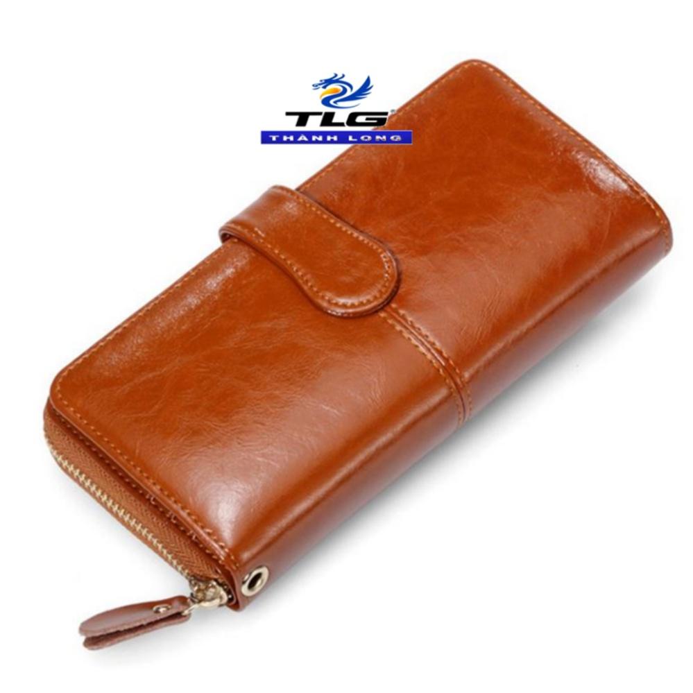 Ví Nữ Da Bò Cao Cấp Đồ Da Thành Long TLG 447 2 tặng móc khóa da thật cao cấp K 550