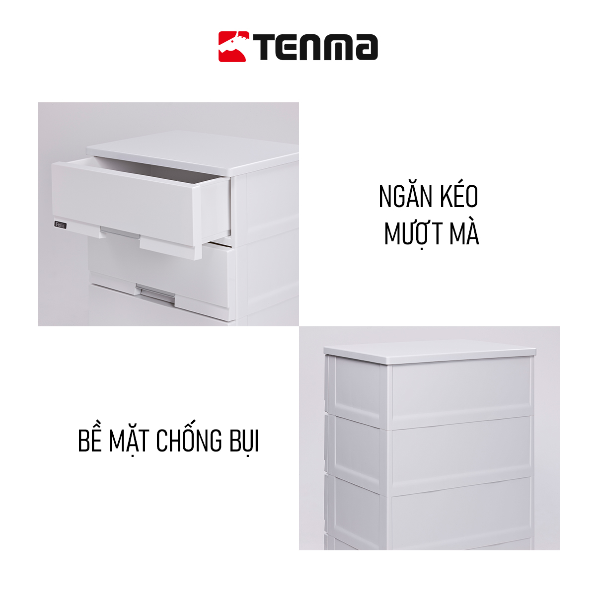 Tủ Nhựa Ngăn Kéo Đa Năng 4 Ngăn TENMA, Fits Plus Premium FP6504