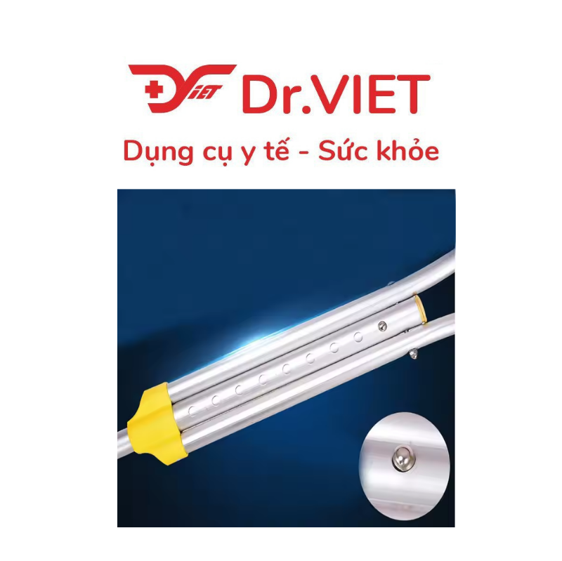 Nạng Nhôm Chống Nách Cao Cấp Có Tăng Giảm TaJerMy TJM-NN01
