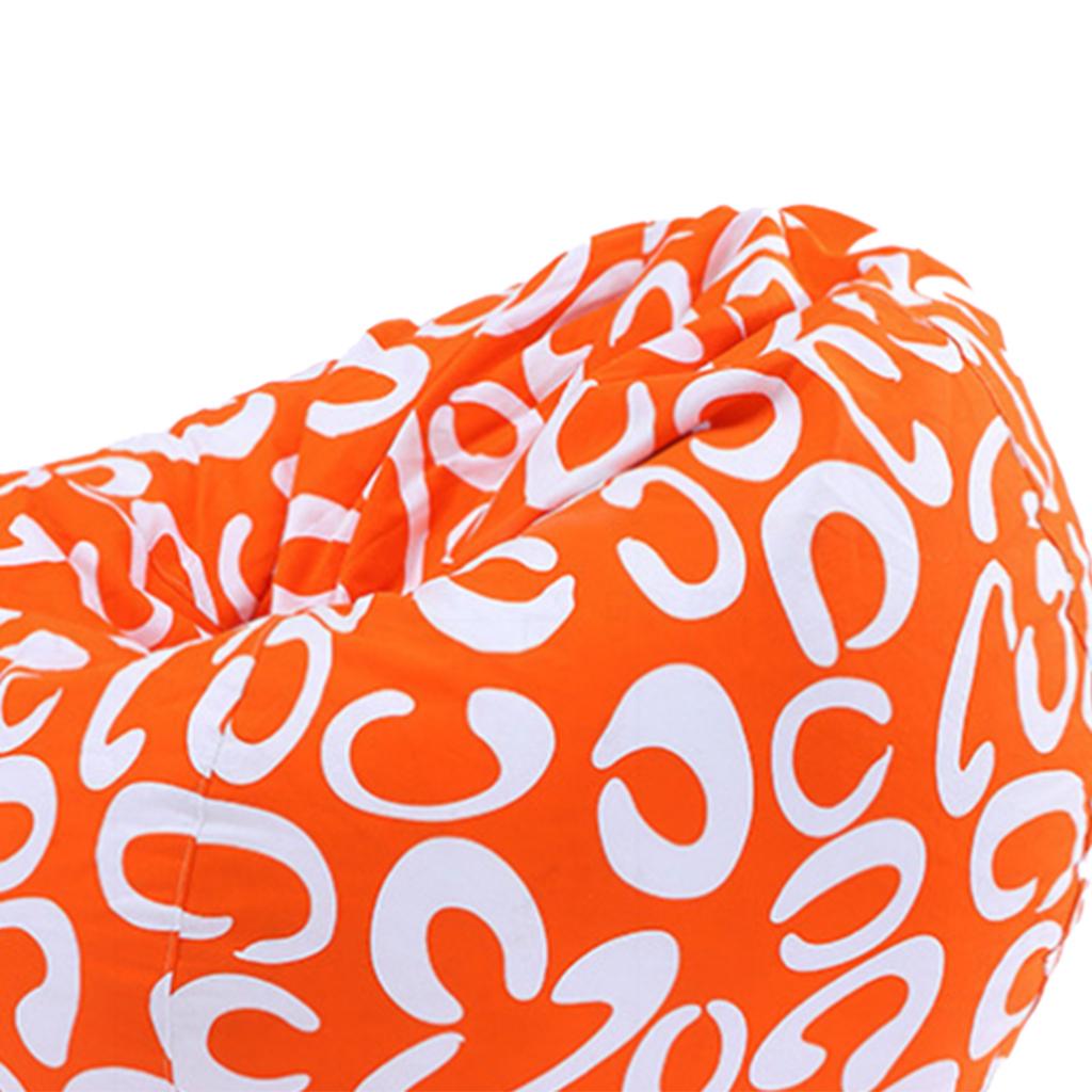Modern Printed Linen Beanbag Cover Sofa Slipcover Toy Storage Case