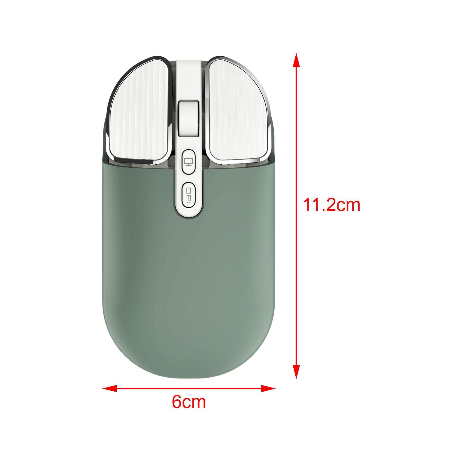 Bluetooth Wireless Mouse 5.1 and 2.4G USB Dual Mode Mouse for Green