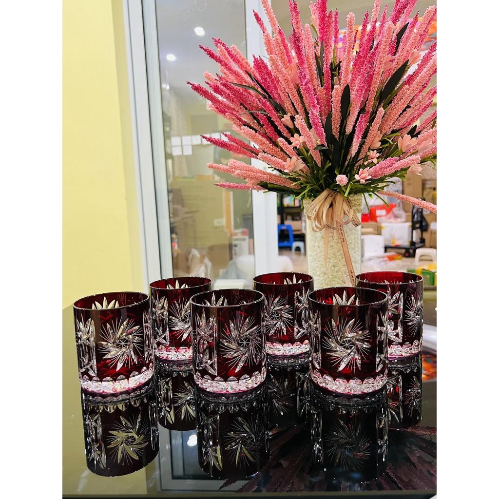 Bộ 6 Cốc Pha Lê Ruby Marika 280ml sang xịn - Made in Poland
